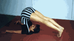 Fig. 1. Plough position known in yoga exercises as halasana.